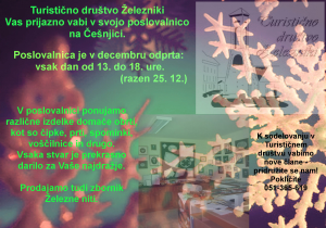 TURISTIČNA POSLOVALNICA NA ČEŠNJICI